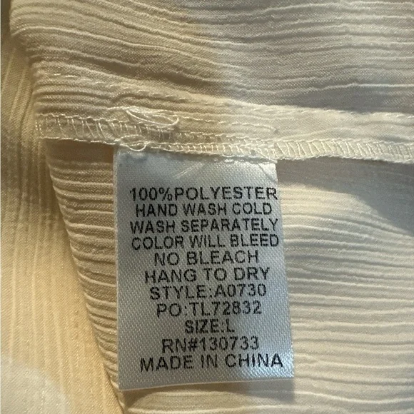 Umgee Cream Ruffle Sleeve Blouse - Picture 3 of 6